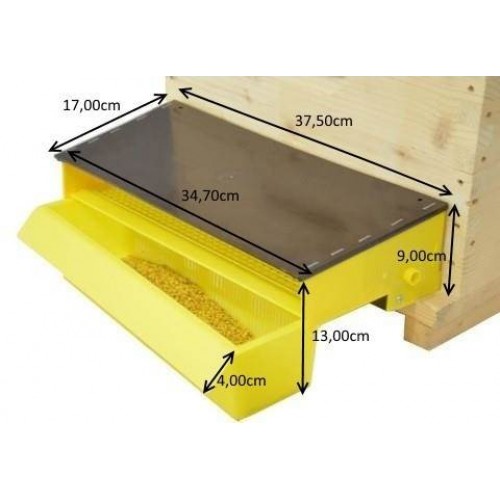 Ziedputekšņu savācējs ar atvilktni, stropa ieejas tips