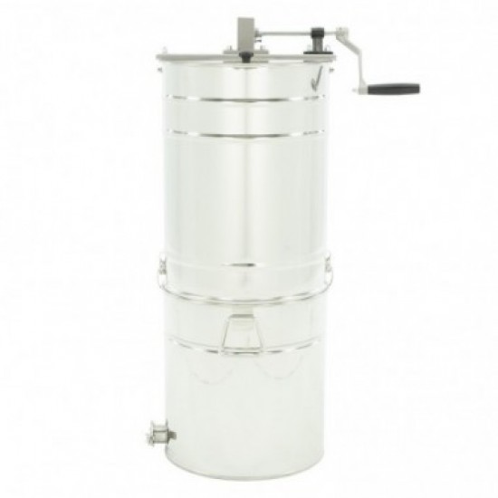 Tangential honey extractor, Ø400mm, 2-frame, manual drive, with sieve and settler (50 l), OPTIMA