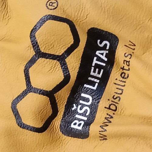 Biškopja cimdi "Bišu lietas" ( ādas, balts,dzeltens) XL