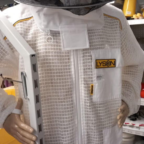 Beekeeping suit made of open-weave fabric with hat
