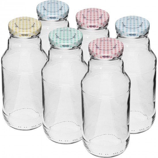 330 mL twist-off juice bottle with screw cap Ø43 - 6 pcs