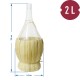 2l Fiasco wicker wrapped glass