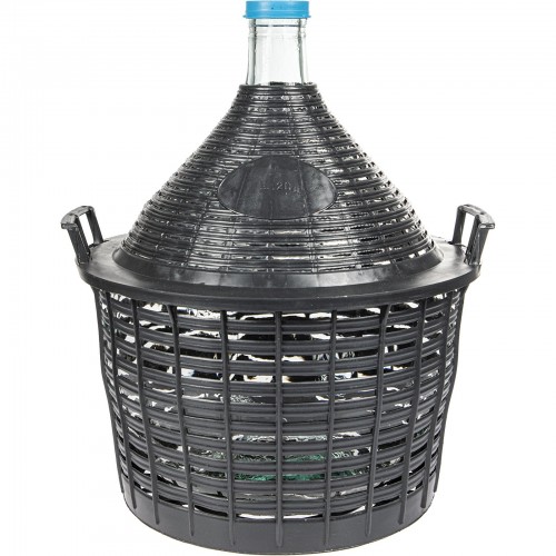 20 L wine demijohn in a plastic basket