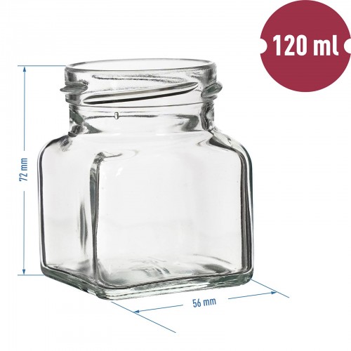 120 ml twist off Four Cornners glass jar, lid fi 53 - 6 pcs
