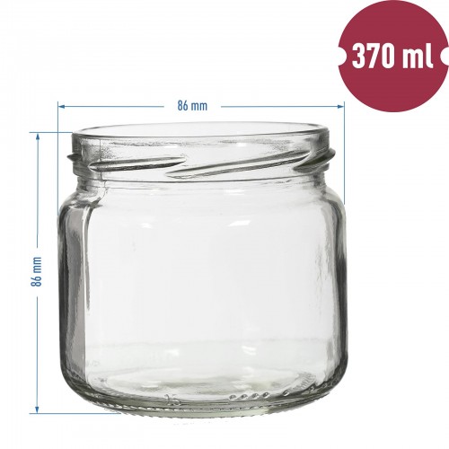 370 ml twist off jar with coloured lid fi 82/6 -6pcs