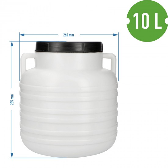 10l Barrel / Drum with handles , white colour