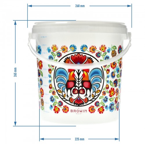 Food bucket "GWIOZDA" 10 L with lid