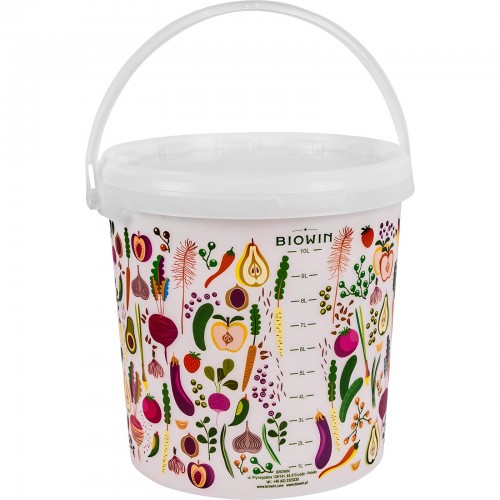 Printed food bucket 10 L with habdle and lid
