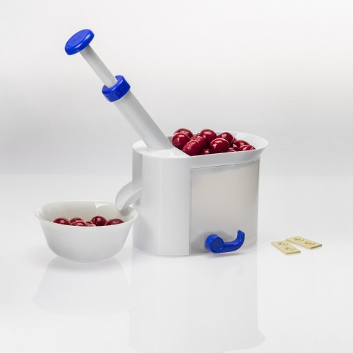 Cherry stoner / pitter with suction bottom , foiled