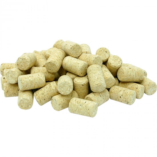 Natural agglomerated straight cork Ø22/38mm , 50pcs