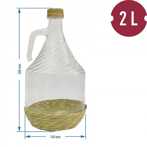 2l wicker wrapped carboy / gallon with screw cap "Dama"
