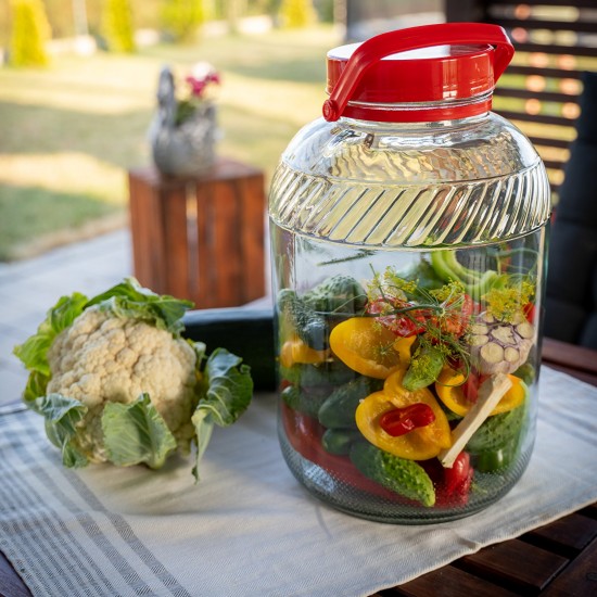 15l glass jar with plastic cap