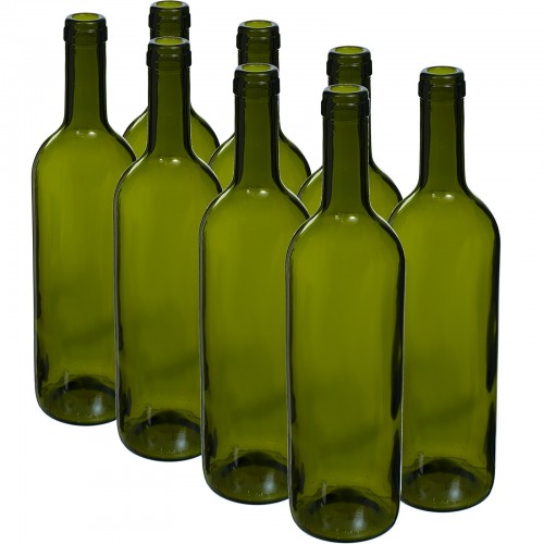Бутылка винная "Bordeaux" 0,75 л, оливковая, 8 шт.