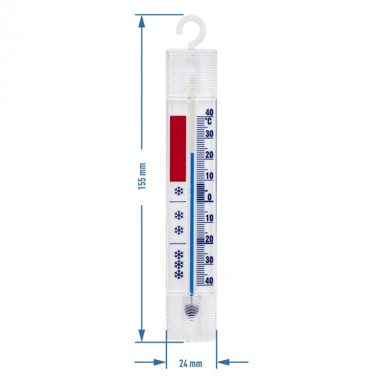 Thermometer for refrigerators and freezers