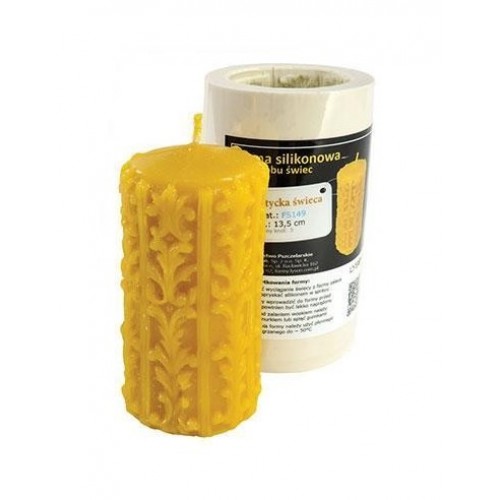 Silicone mold - Cylinder with Celtic patterns 13.5 cm