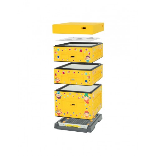 Beehive OPTIMA LINE with hygienic plastic floor DADANT, painted