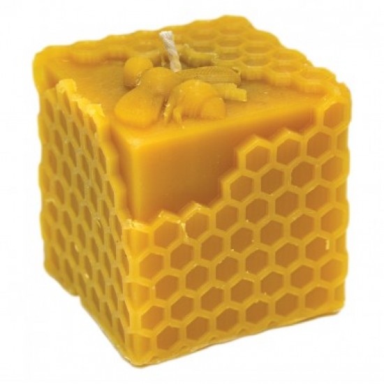 Silicone mold - bee on a cube 6 cm