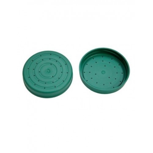 Plastic cap with holes for feeder
