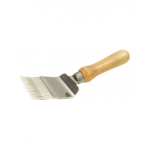 Unwrapping fork, wooden handle