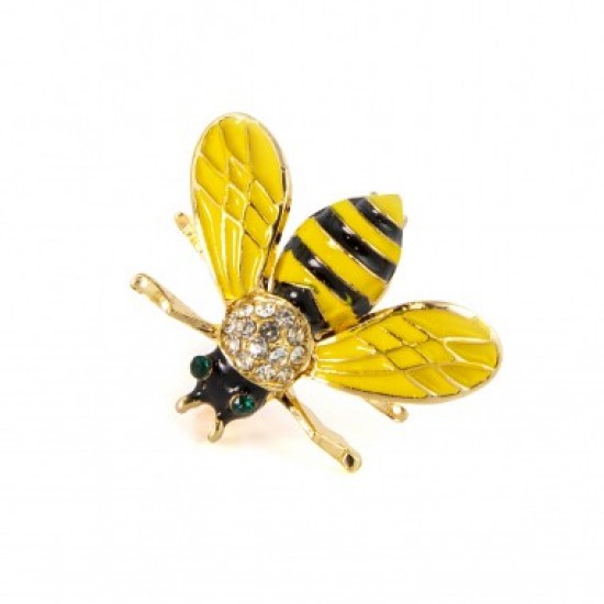 Brooch - A bee with pollen on its wings