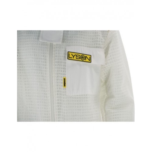 Beekeeping suit made of open-weave fabric with hat