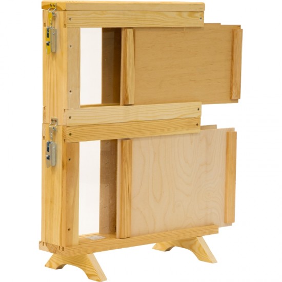 DADANT izstādes stends ar skavu, koka, divstāvu (Izgatavo pēc pasūtījuma!)