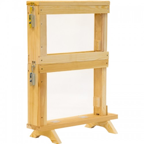 DADANT izstādes stends ar skavām, koka, divstāvu (Izgatavo pēc pasūtījuma!)