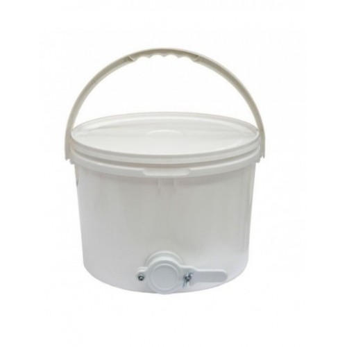 Plastic honey container with plastic. valve 11.3l