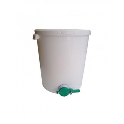 Plastic honey container with plastic. valve  31.5l