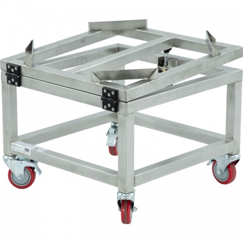 Trolley for settling tanks/creaming machines without heating 300 l, with heating 200 l, adjustable.