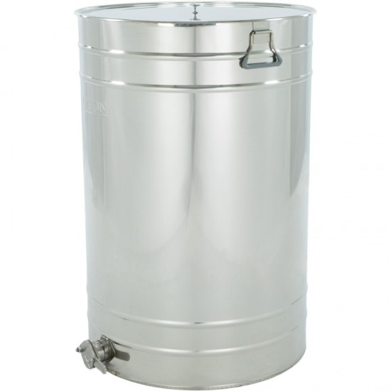 IZGATAVO PĒC PASŪTĪJUMA: Nerūsējošais tērauda nosēdtrauks 70 l / ~100 kg, 6/4” nerūsējošā tērauda vārstu, rokturiem - CLASSIC