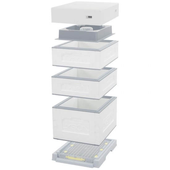 MULTI FRAME līnijas 10 rāmju strops ar augsto jumtu un 7.5L barotavu DADANT, ZAĻŠ MULTI FRAME līnijas 10 rāmju strops ar augsto jumtu un 7.5L barotavu DADANT, ZAĻŠ