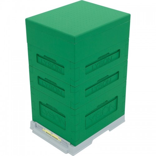 Multi-frame 10-frames Dadant beehive, high roof, painted