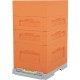 Multi-frame 10-frames Dadant beehive, version B, low roof, orange Multi-frame 10-frames Dadant beehive, version B, low roof, orange