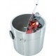 STAINLESS STEEL SYRUP MIXER WITH HEATING JACKET, CAPACITY 1000 KG, (HEATING 230V, DRIVE 400V)